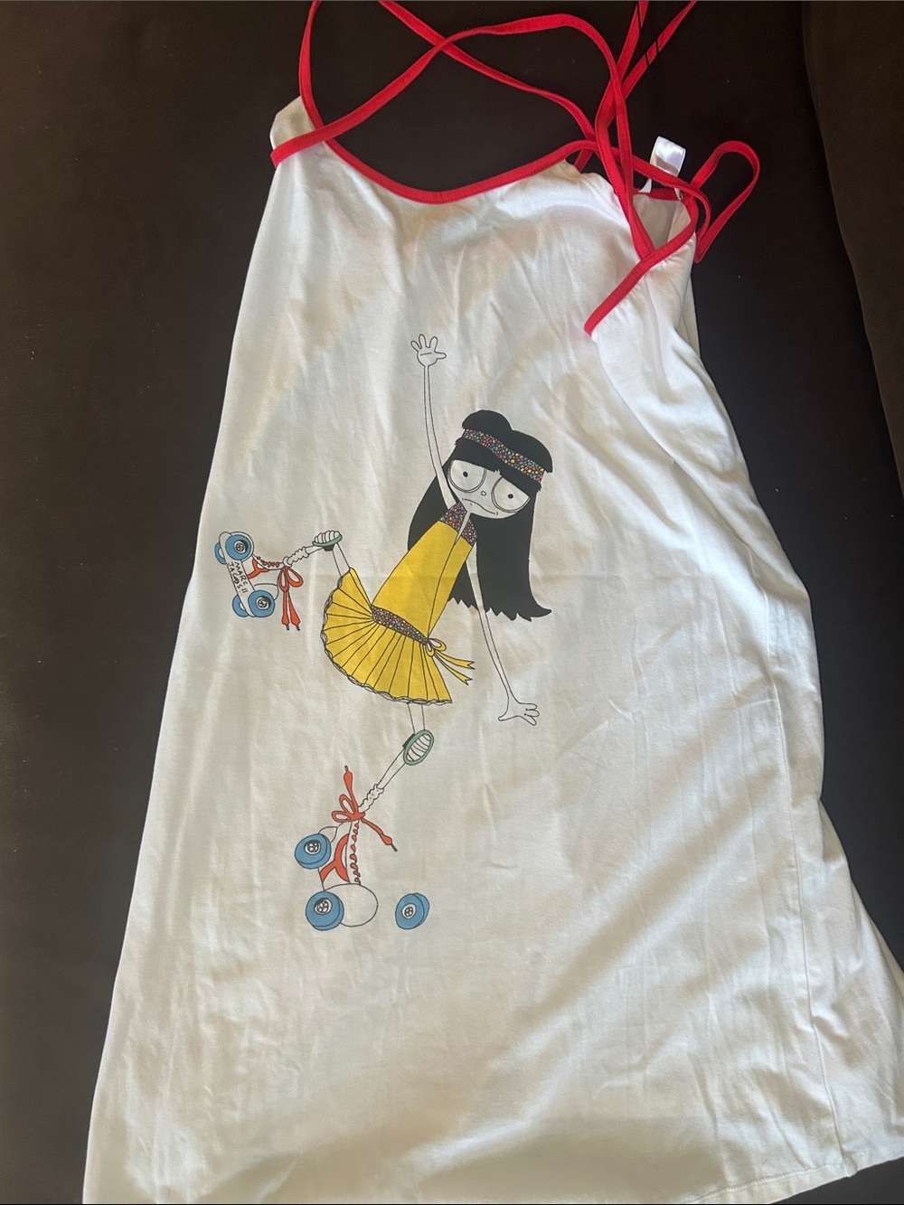 Marc Jacobs White Dress with Yellow, Black & Red Trim